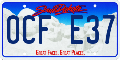 SD license plate 0CFE37
