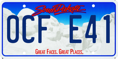 SD license plate 0CFE41