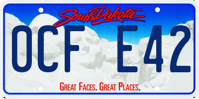 SD license plate 0CFE42