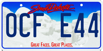SD license plate 0CFE44