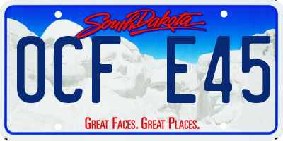 SD license plate 0CFE45