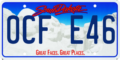 SD license plate 0CFE46