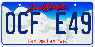 SD license plate 0CFE49