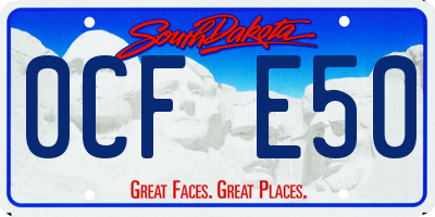 SD license plate 0CFE50