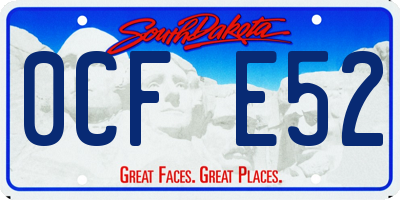 SD license plate 0CFE52