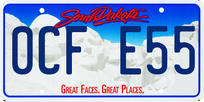 SD license plate 0CFE55