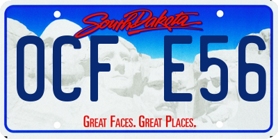 SD license plate 0CFE56