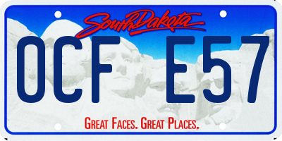 SD license plate 0CFE57
