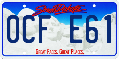 SD license plate 0CFE61