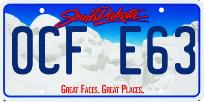 SD license plate 0CFE63