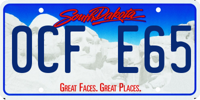 SD license plate 0CFE65