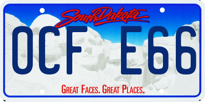 SD license plate 0CFE66