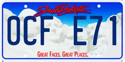 SD license plate 0CFE71
