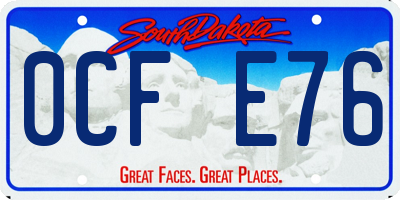 SD license plate 0CFE76