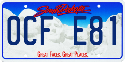 SD license plate 0CFE81