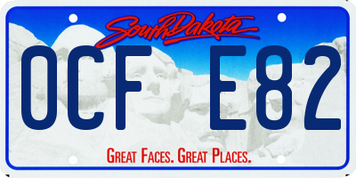 SD license plate 0CFE82