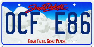 SD license plate 0CFE86