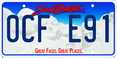 SD license plate 0CFE91