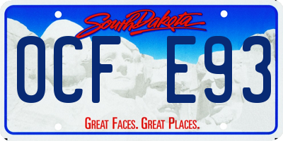 SD license plate 0CFE93