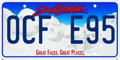 SD license plate 0CFE95