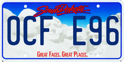 SD license plate 0CFE96
