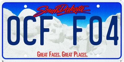 SD license plate 0CFF04