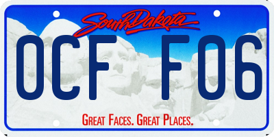 SD license plate 0CFF06