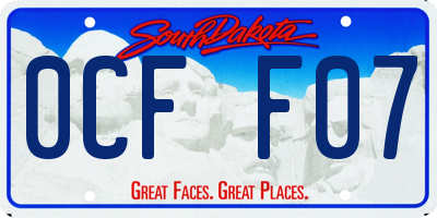 SD license plate 0CFF07