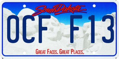 SD license plate 0CFF13