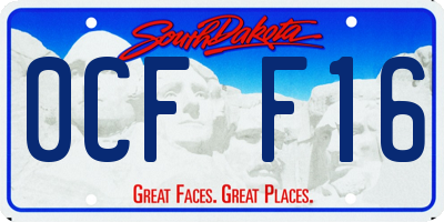 SD license plate 0CFF16