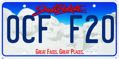 SD license plate 0CFF20