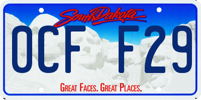 SD license plate 0CFF29