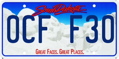 SD license plate 0CFF30