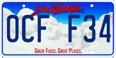SD license plate 0CFF34