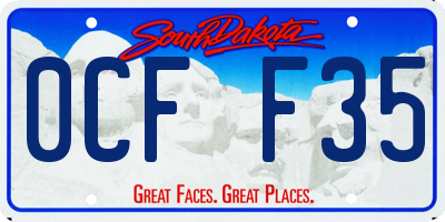 SD license plate 0CFF35
