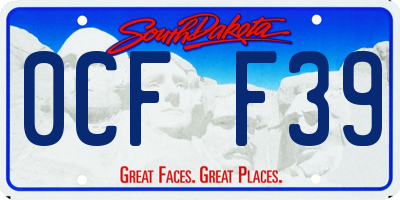 SD license plate 0CFF39