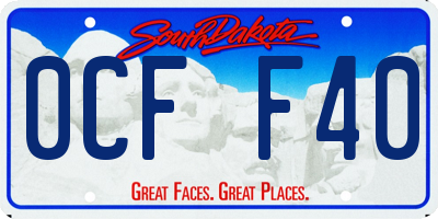 SD license plate 0CFF40