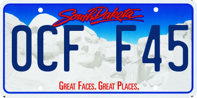 SD license plate 0CFF45
