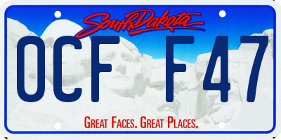 SD license plate 0CFF47