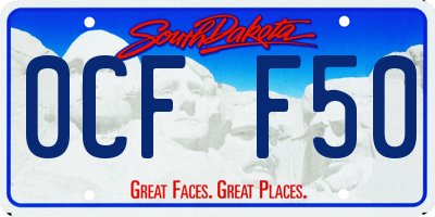 SD license plate 0CFF50