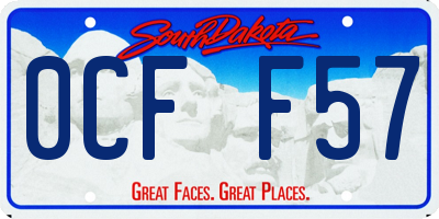 SD license plate 0CFF57
