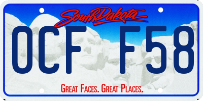 SD license plate 0CFF58