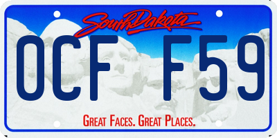 SD license plate 0CFF59