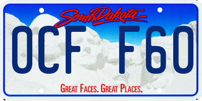 SD license plate 0CFF60