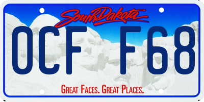 SD license plate 0CFF68