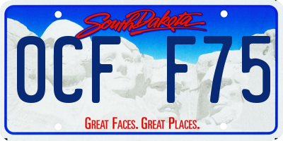 SD license plate 0CFF75