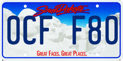 SD license plate 0CFF80