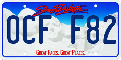SD license plate 0CFF82