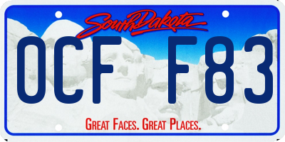 SD license plate 0CFF83