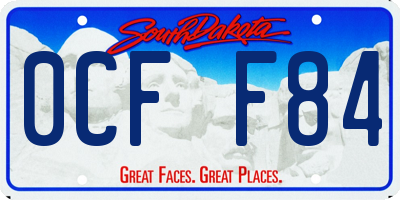 SD license plate 0CFF84